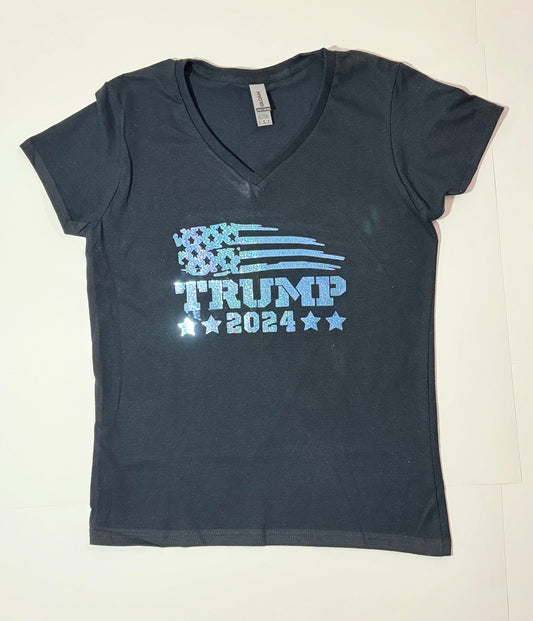 Blingy Women’s Trump 24 Flag Shirt